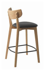 Pero Barstol, Eg m. Sort PU sæde, SH 67cm, SH: 67cm - Unoliving.com