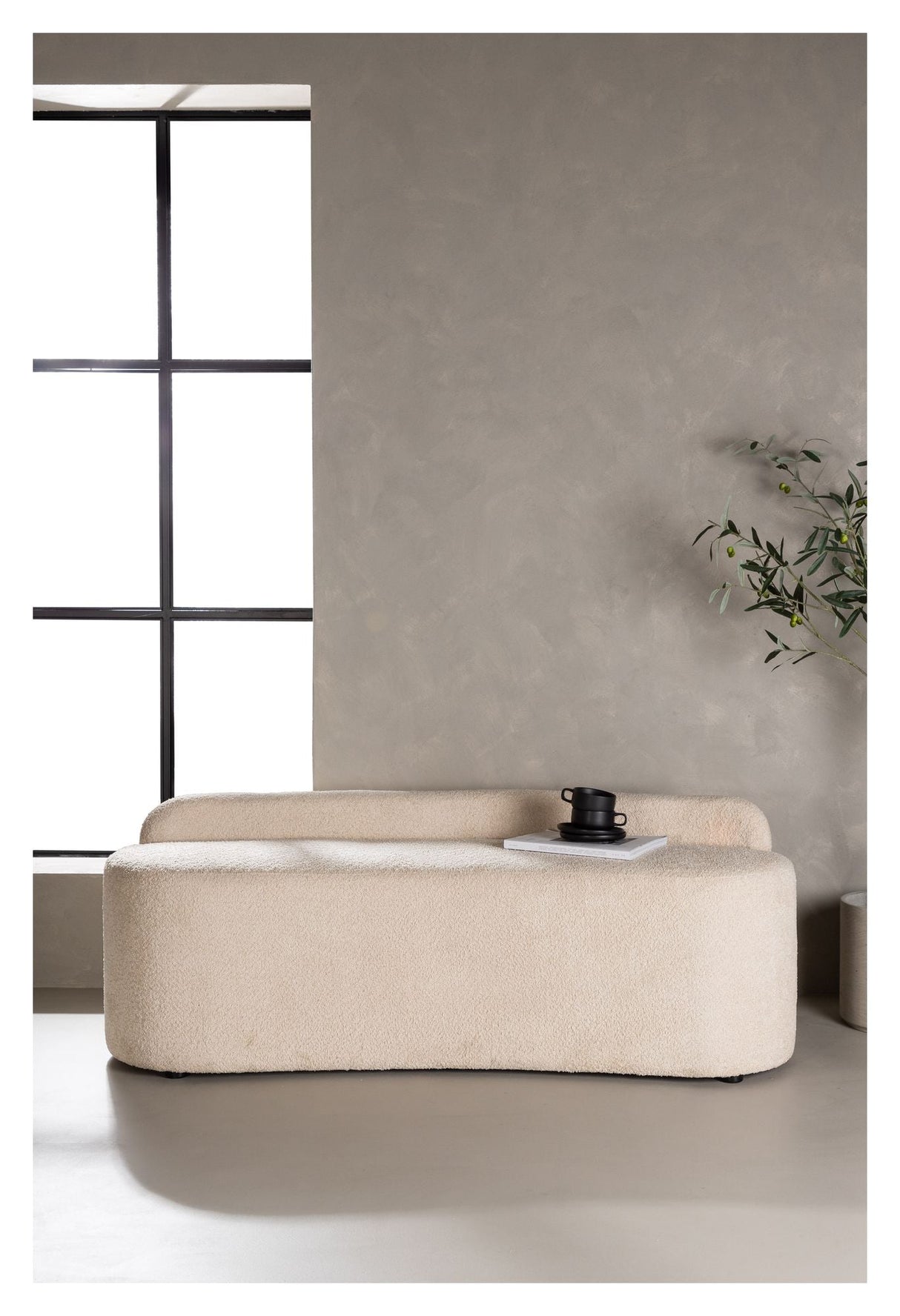 Pocatello 2-pers sofa - Hvid Bouclé - Unoliving.com