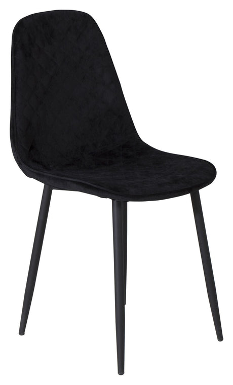 Polar Diamond Spisebordsstol, Sort velour m. sorte metalben - Unoliving.com