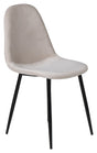 Polar Spisebordsstol, Beige Velour, Sorte metalben - Unoliving.com