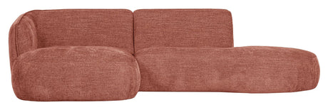 Polly Sofa m. chaiselong, Venstre, Pink - Unoliving.com