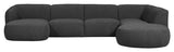 Polly U-sofa, Grey - Unoliving.com