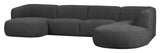 Polly U-sofa, Grey - Unoliving.com