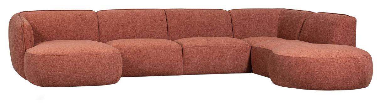 Polly U-sofa, Højrevendt, Pink - Unoliving.com