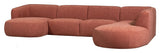 Polly U-sofa, Højrevendt, Pink - Unoliving.com