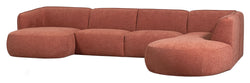 Polly U-sofa, Højrevendt, Pink - Unoliving.com