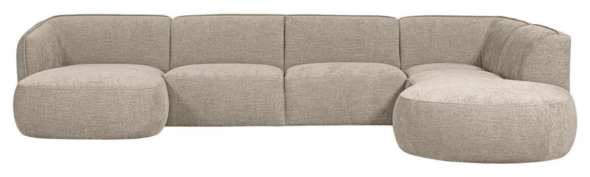 Polly U-sofa, Højrevendt, Sand - Unoliving.com