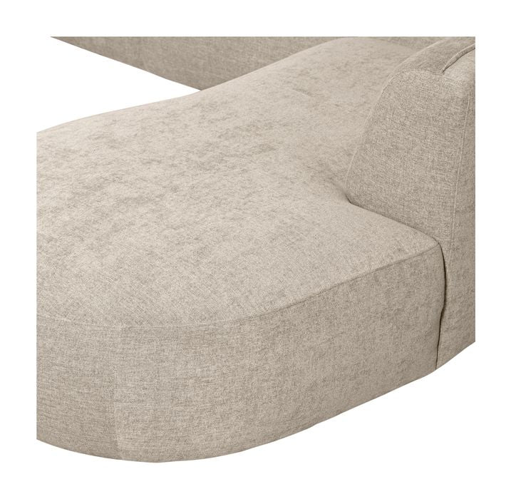 Polly U-sofa, Højrevendt, Sand - Unoliving.com