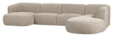 Polly U-sofa, Højrevendt, Sand - Unoliving.com