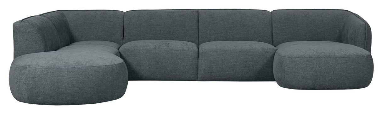 Polly U-sofa, Venstrevendt, Blå/Grøn - Unoliving.com