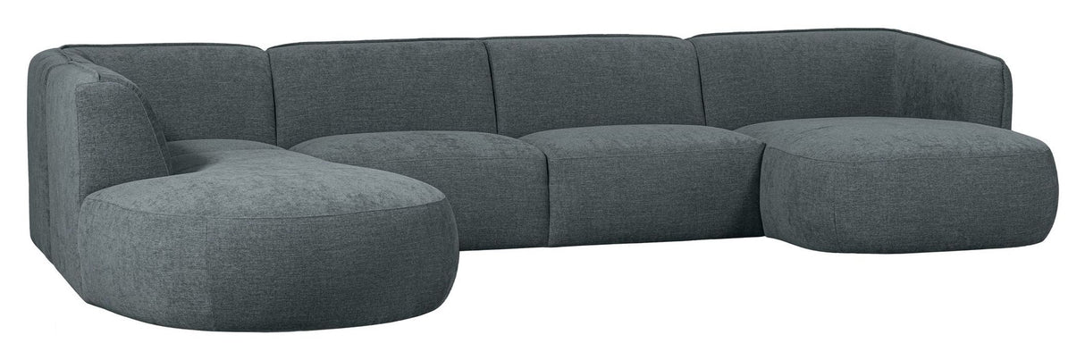 Polly U-sofa, Venstrevendt, Blå/Grøn - Unoliving.com