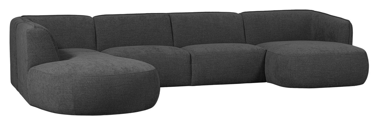 Polly U-sofa, Venstrevendt, Grå - Unoliving.com