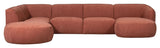 Polly U-sofa, Venstrevendt, Pink - Unoliving.com