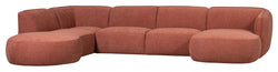 Polly U-sofa, Venstrevendt, Pink - Unoliving.com