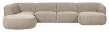 Polly U-sofa, Venstrevendt, Sand - Unoliving.com