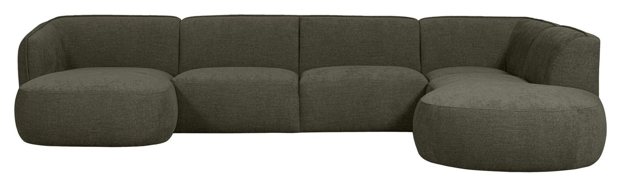 Polly U-sofa, Warm Green - Unoliving.com