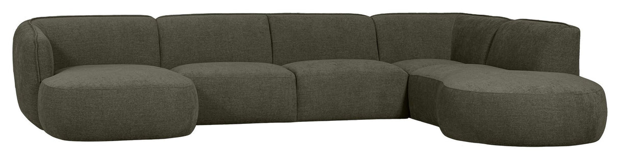 Polly U-sofa, Warm Green - Unoliving.com