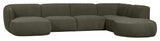 Polly U-sofa, Warm Green - Unoliving.com