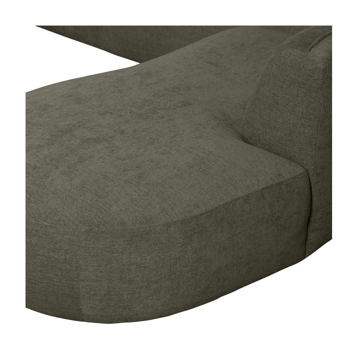 Polly U-sofa, Warm Green - Unoliving.com