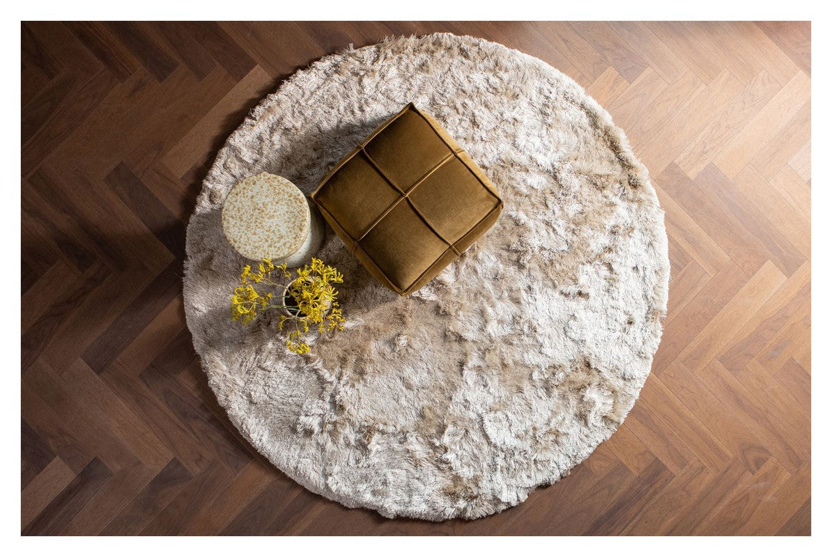 Praline Tæppe Ø200, Nougat - Unoliving.com