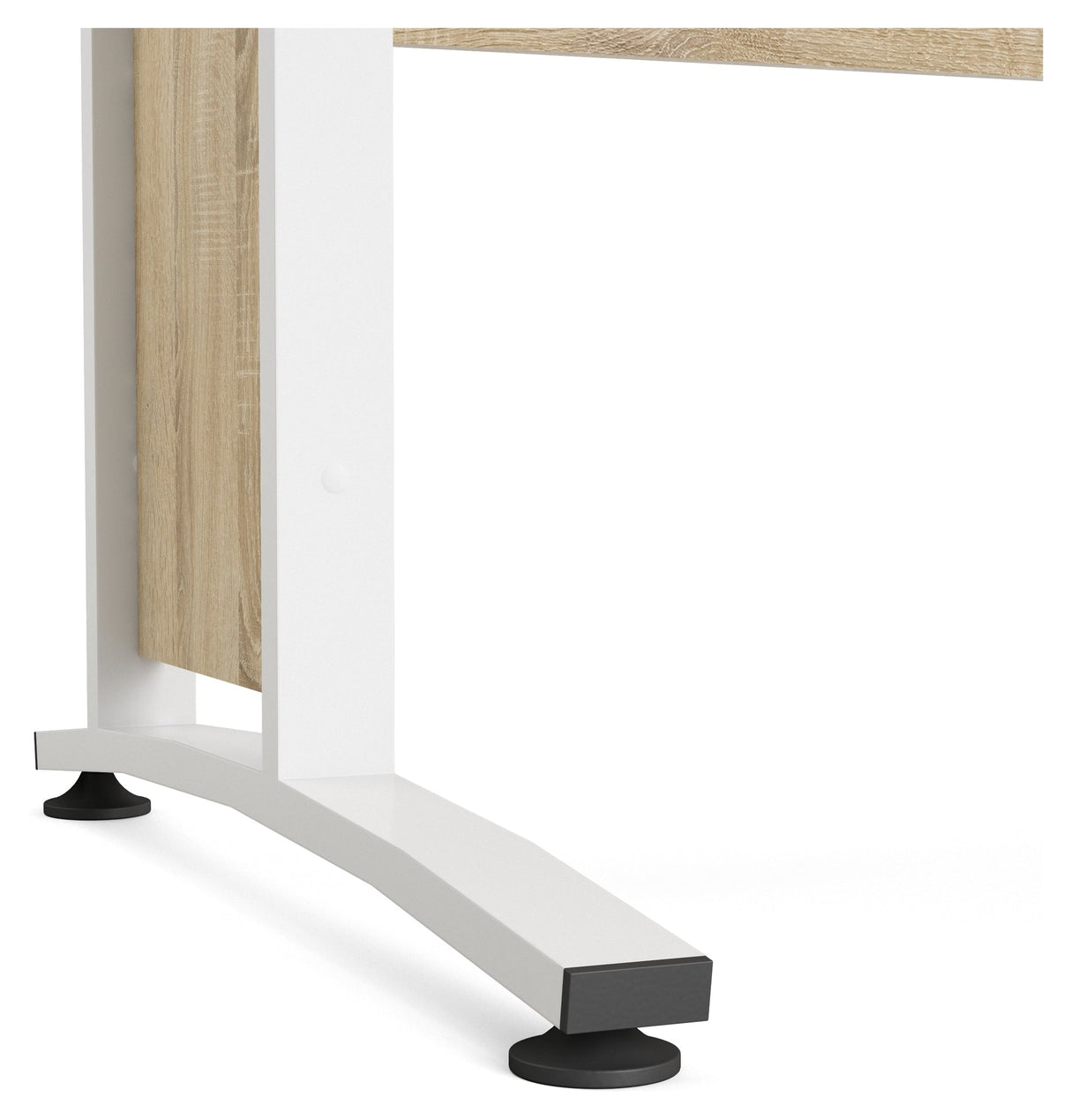 Prima Skrivebord - Lys træ 120cm m/hvide ben - Unoliving.com