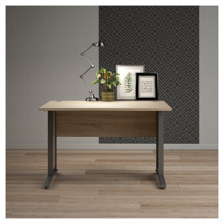 Prima Skrivebord - Lys træ 120cm m/metalben - Unoliving.com