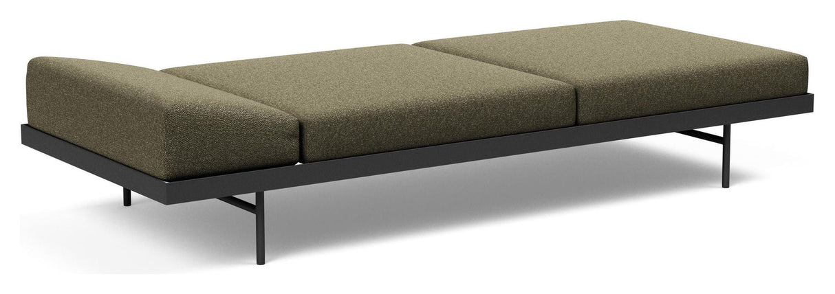 Puri Daybed m. ege bord, Bouclé/Forest Green - Unoliving.com