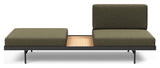 Puri Daybed m. ege bord, Bouclé/Forest Green - Unoliving.com