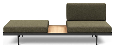 Puri Daybed m. ege bord, Bouclé/Forest Green - Unoliving.com