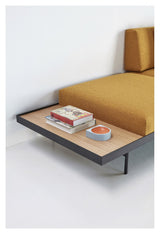 Puri Daybed m. ege bord, Bouclé/Ochre - Unoliving.com