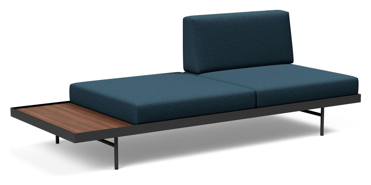 Puri Daybed m. valnødde bord, Argus/Navy Blue - Unoliving.com