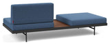 Puri Daybed m. valnødde bord, Bouclé/Blue - Unoliving.com