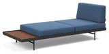 Puri Daybed m. valnødde bord, Bouclé/Blue - Unoliving.com