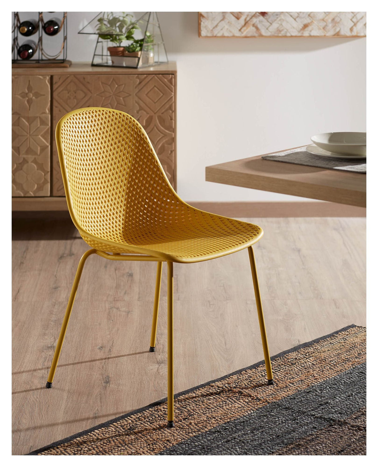 Quinby Spisebordsstol, Mustard - Unoliving.com