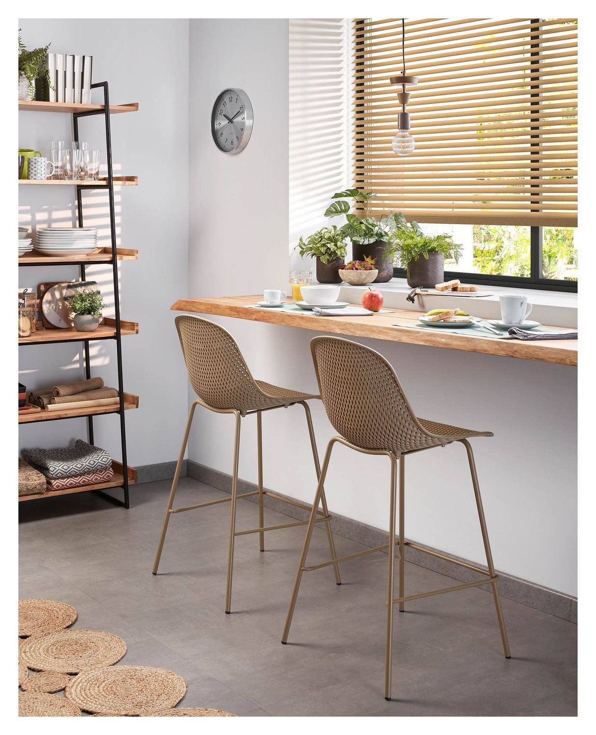 Quinby barstol SH: 65cm, Beige - Unoliving.com