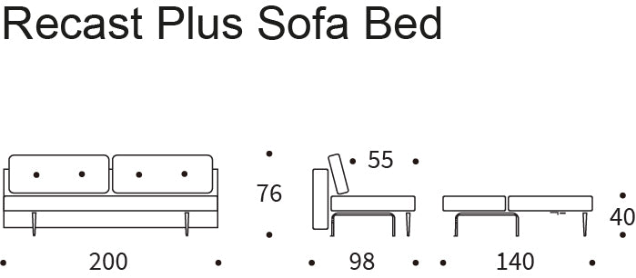 Recast Plus Sovesofa, Nist/Blue - Unoliving.com