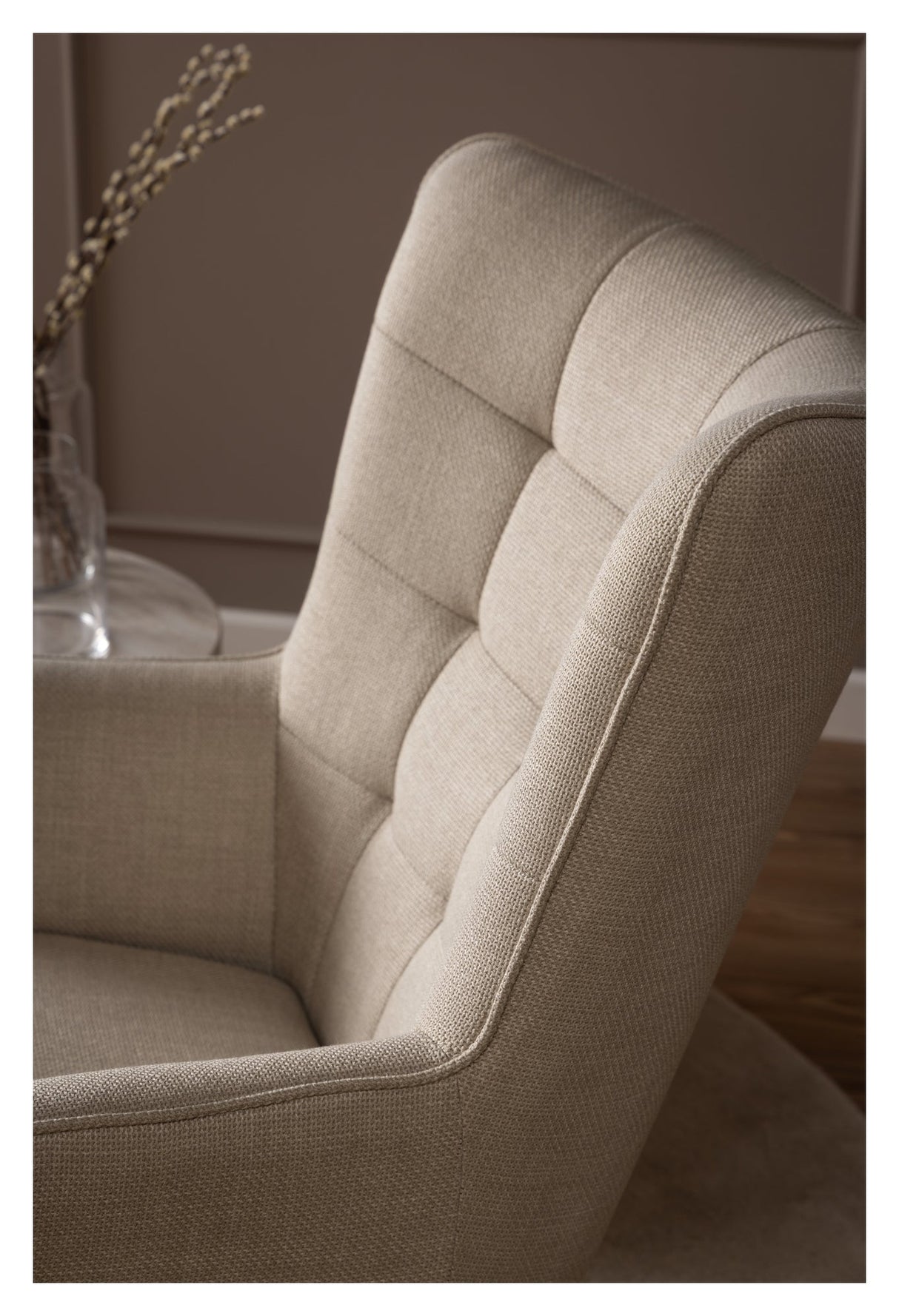 Redding, loungestol - beige - Unoliving.com