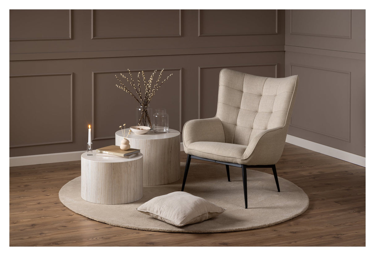 Redding, loungestol - beige - Unoliving.com