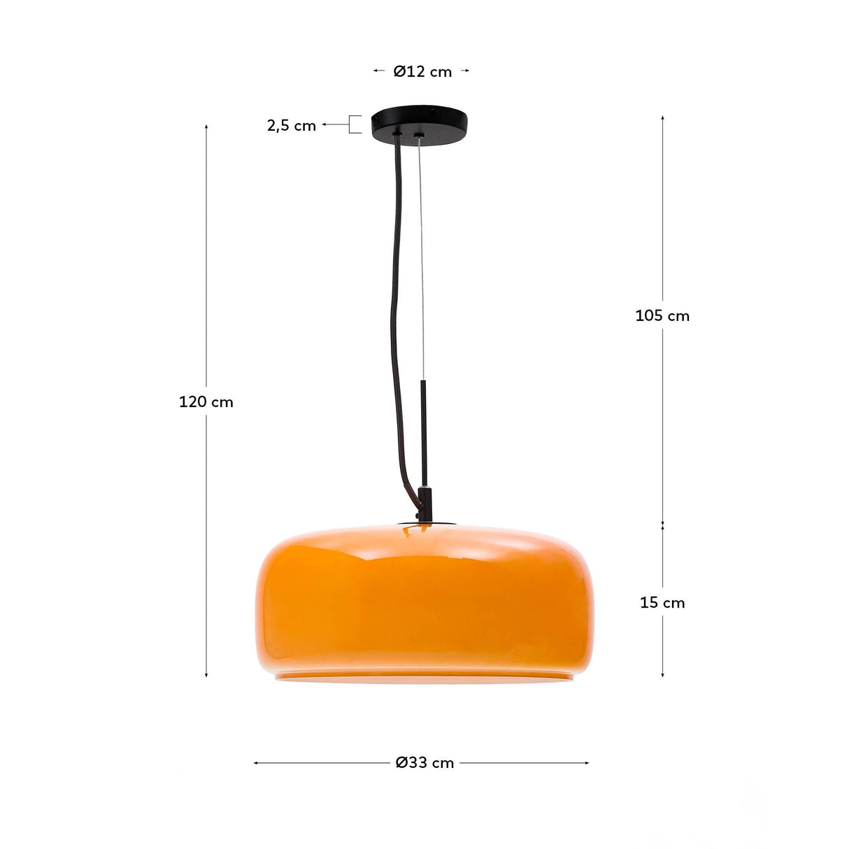 Reig Loftslampe, Orange