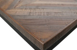 Rhombic Spisebord Teak/Metal, 180x90 - Unoliving.com