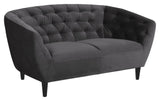 Ria 2-pers. Sofa, Mørkegrå velour