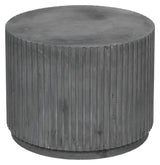 Rillo Podie Sidebord Fiberbeton Charcoal, Ø56 - Unoliving.com