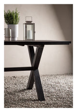 Rives Havebord 200*100, Acacia, Sort - Unoliving.com