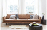 Rodeo 3-pers sofa i øko-læder, Cognac - Unoliving.com