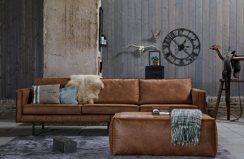 Rodeo 3-pers sofa i øko-læder, Cognac - Unoliving.com