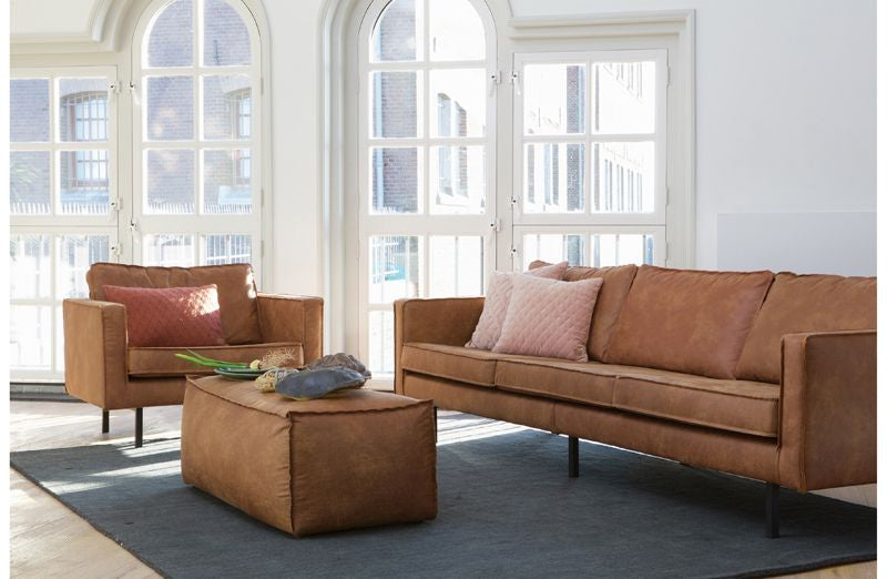 Rodeo 3-pers sofa i øko-læder, Cognac - Unoliving.com