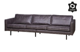 Rodeo 3-pers sofa i øko-læder - Sort - Unoliving.com