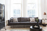 Rodeo 3-pers sofa i øko-læder - Sort - Unoliving.com