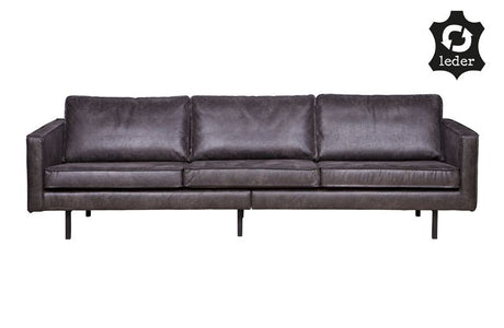 Rodeo 3-pers sofa i øko-læder - Sort - Unoliving.com