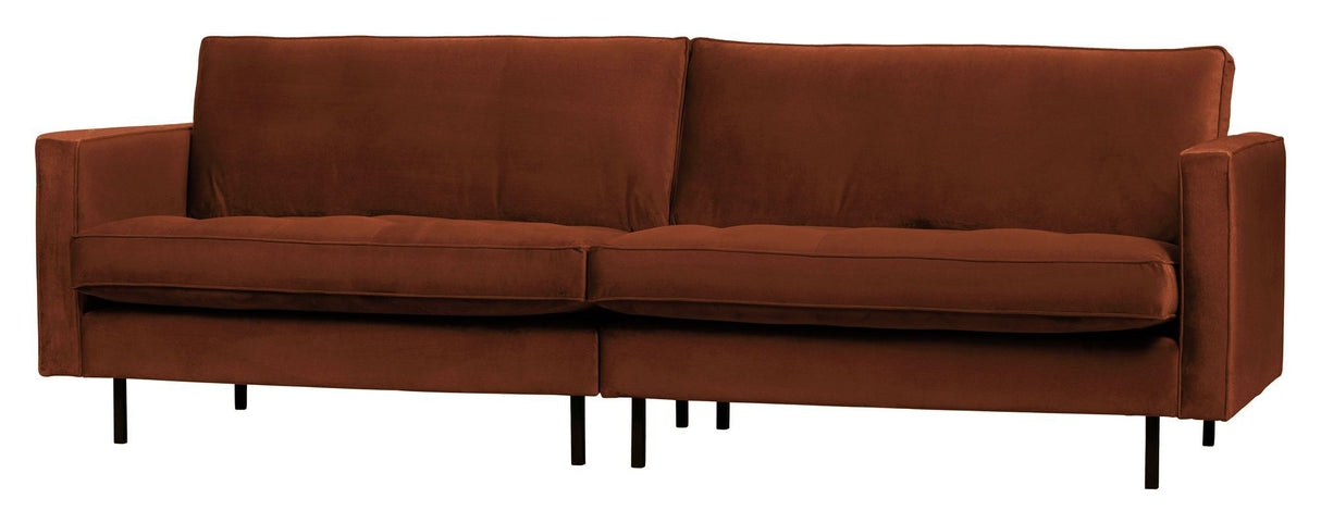 Rodeo Classic 3-pers. Sofa, Rust Velour - Unoliving.com